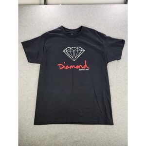 Diamond Supply Co. Women's Logo‎ Shirt Top Skateboarding Life Black Sz Large